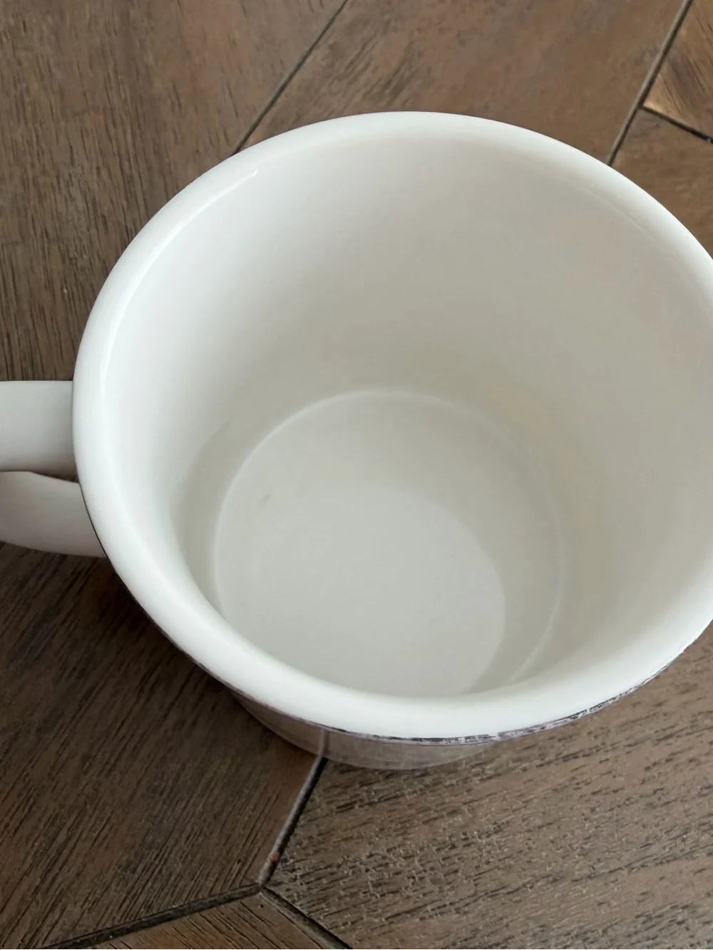 POTTERY BARN Plaid “ P ” Initial Mug Gold Rimmed 14 oz Coffee Tea Cup Monogram